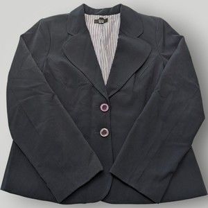 AGB Byer California Women's 12 Jacket STONE BLUE 2 Button Work Career Blazer